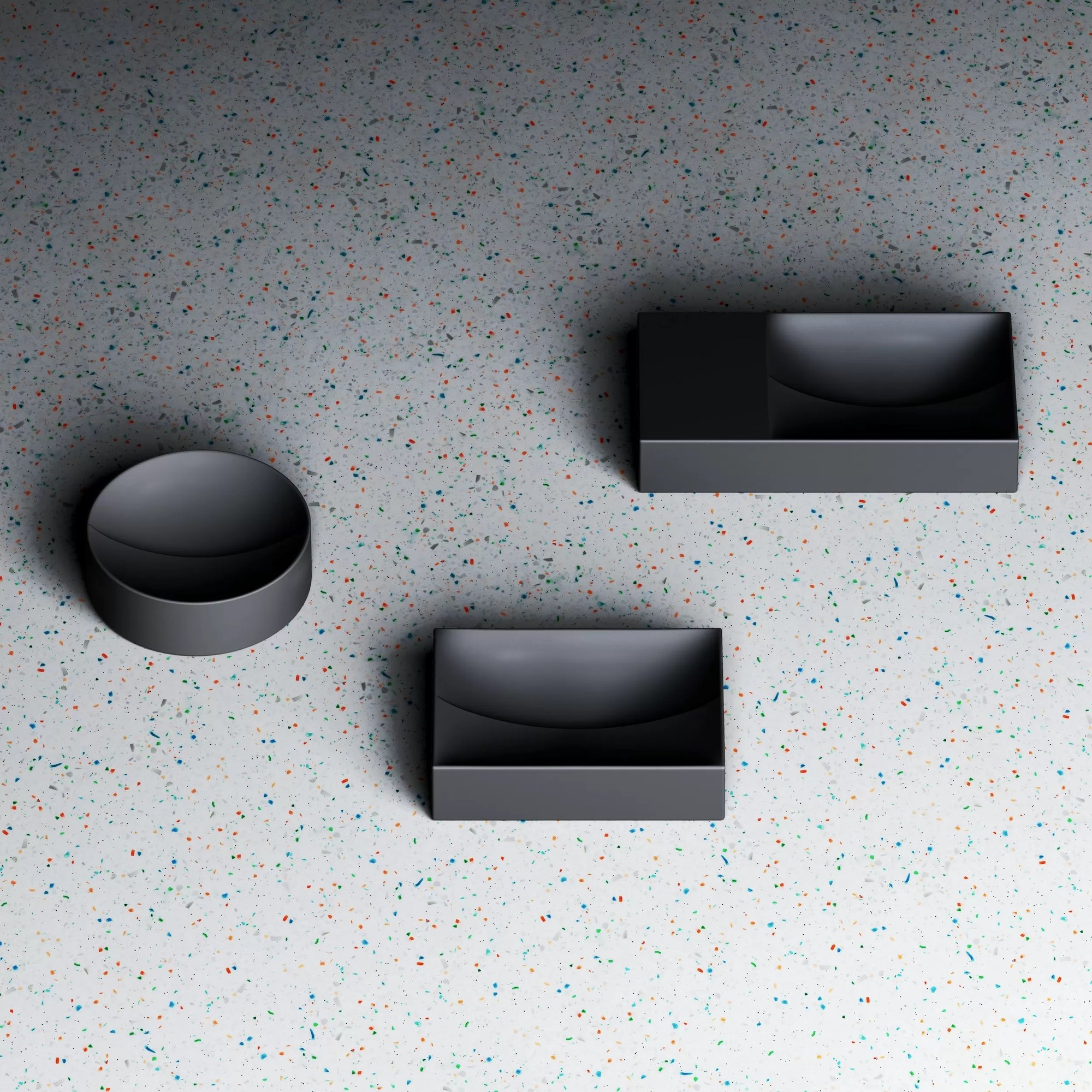 Clou Vale fontein 38x19cm keramiek - zonder kraangat links - mat zwart - CL/03.30161.L - Afbeelding 5