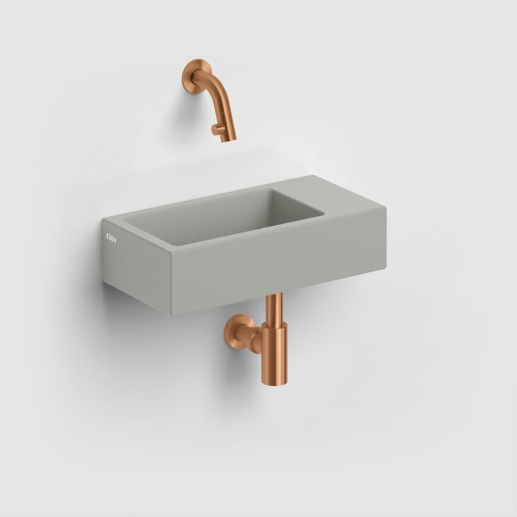 Clou Flush 3 fontein 36x18cm keramiek - zonder kraangat - rechts - mat grijs - CL/03.32031 - Afbeelding 7