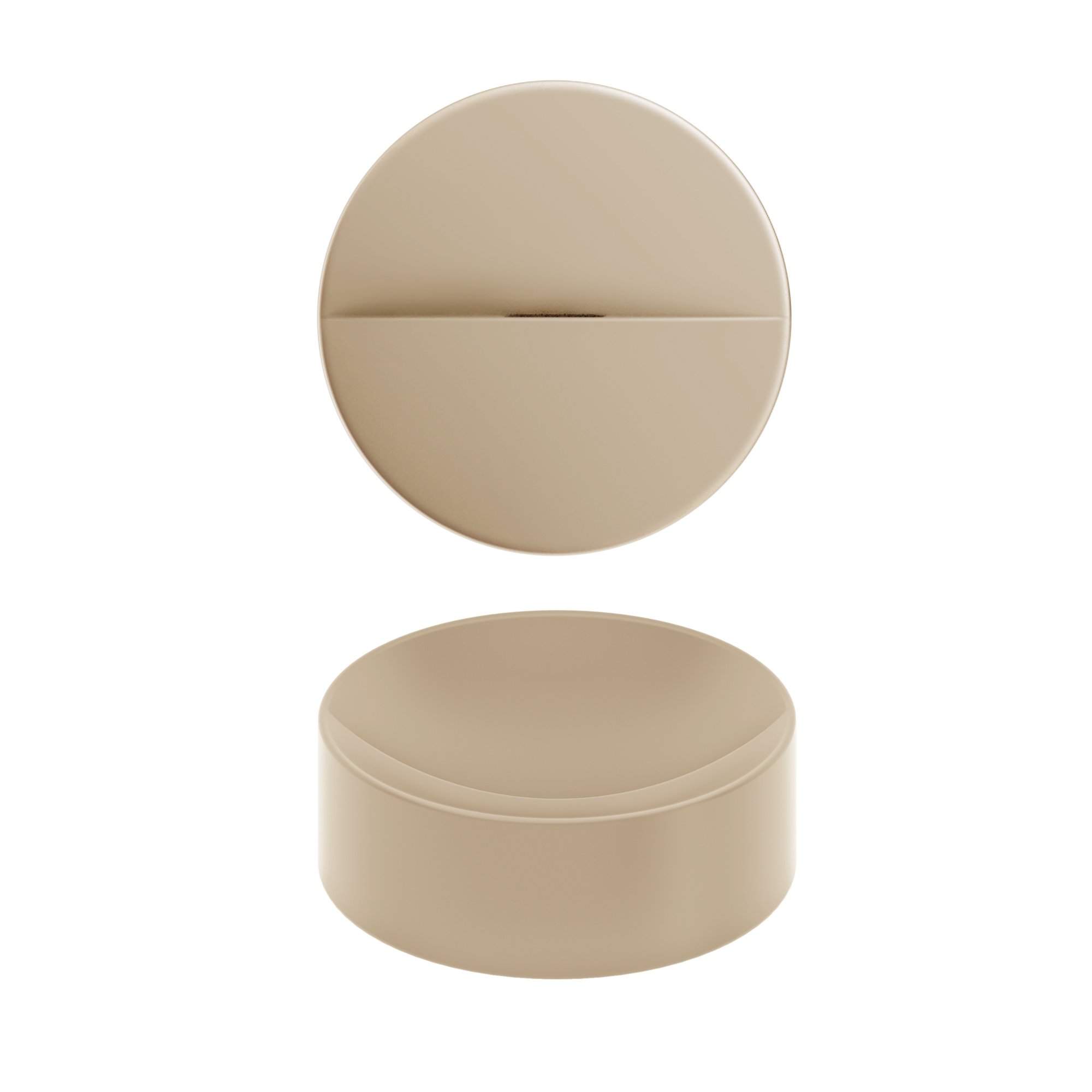 Clou Vale opzetfontein 22cm rond keramiek - mat mosterd - CL/03.34164 - Afbeelding 2