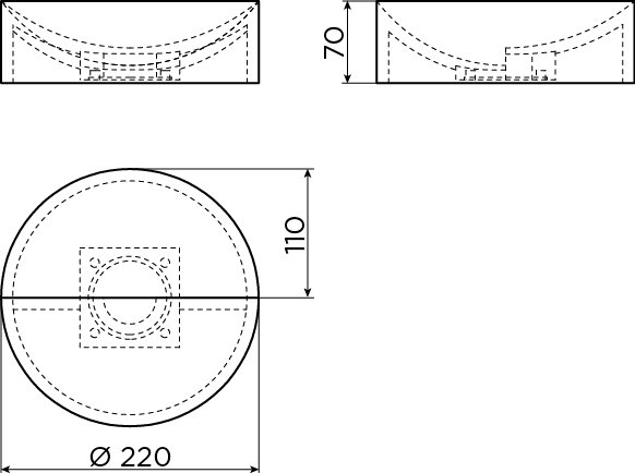 Clou Vale opzetfontein 22cm rond keramiek - mat roze - CL/03.40164 - Afbeelding 7