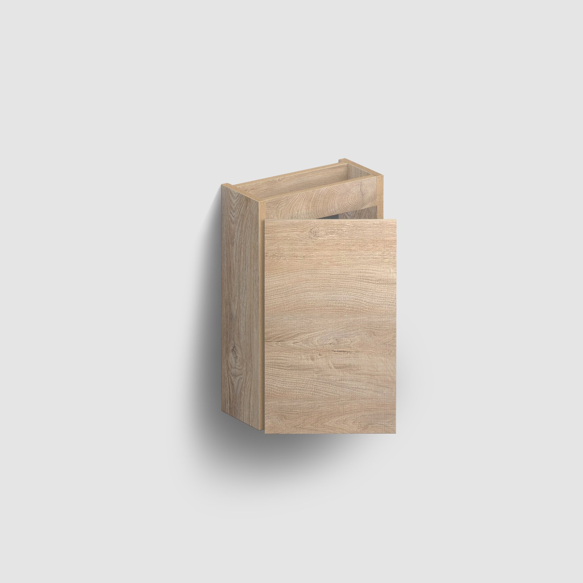 Clou Flush 3 fonteinmeubel 36x18cm keramiek - grieks eiken links - zonder kraangat - mat pijnboom groen - CL/03.42031 - IB/07.16.7036.63.L - Afbeelding 3