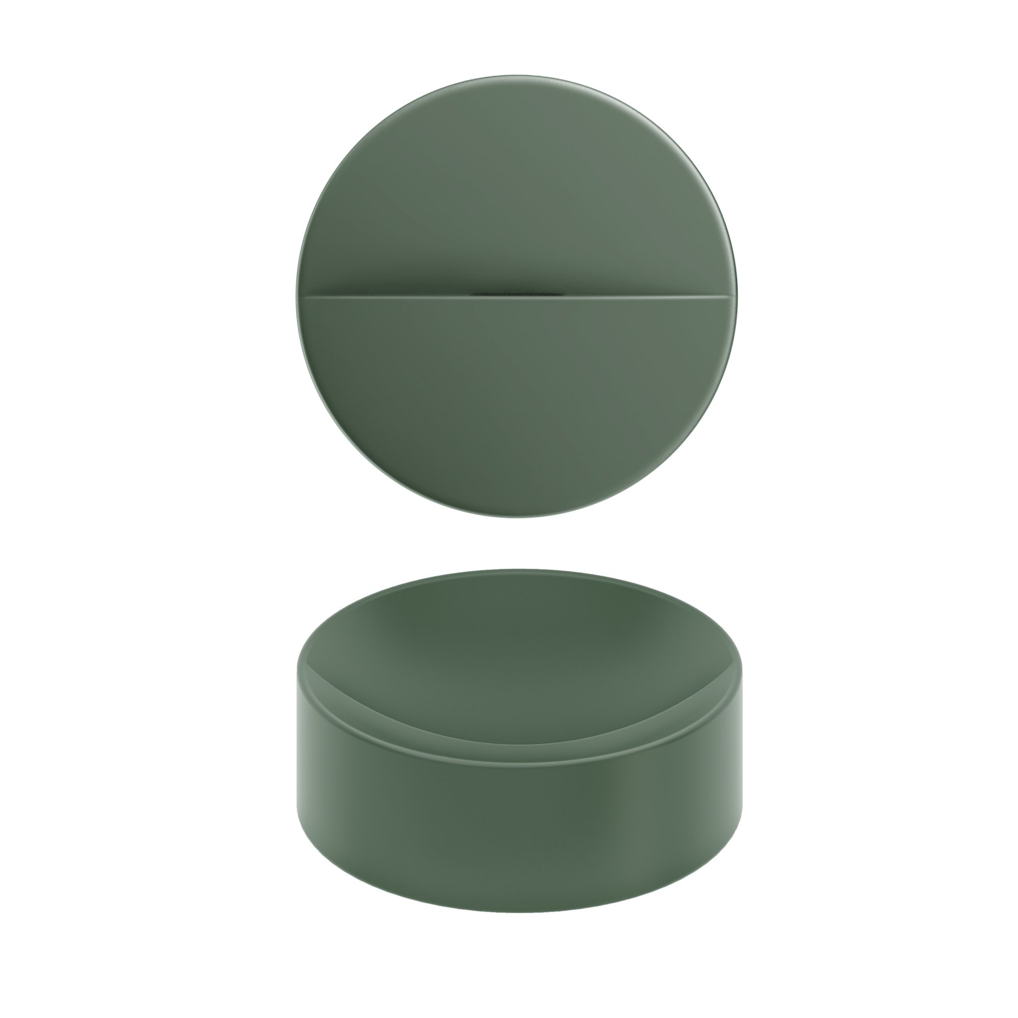 Clou Vale opzetfontein 22cm rond keramiek - mat pijnboom groen - CL/03.42164 - Afbeelding 2