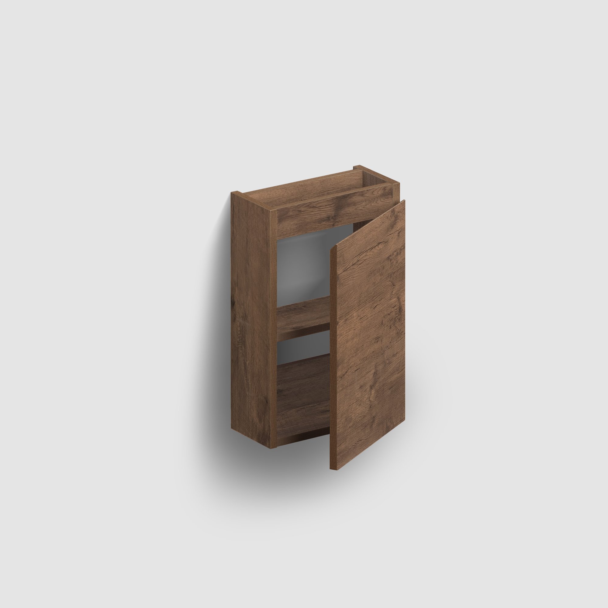 Clou Flush 3 fonteinmeubel 36x18cm ecorazzo - donker eiken rechts - fontein blauw - CL/03.82031 - IB/07.16.7036.64.R - Afbeelding 3