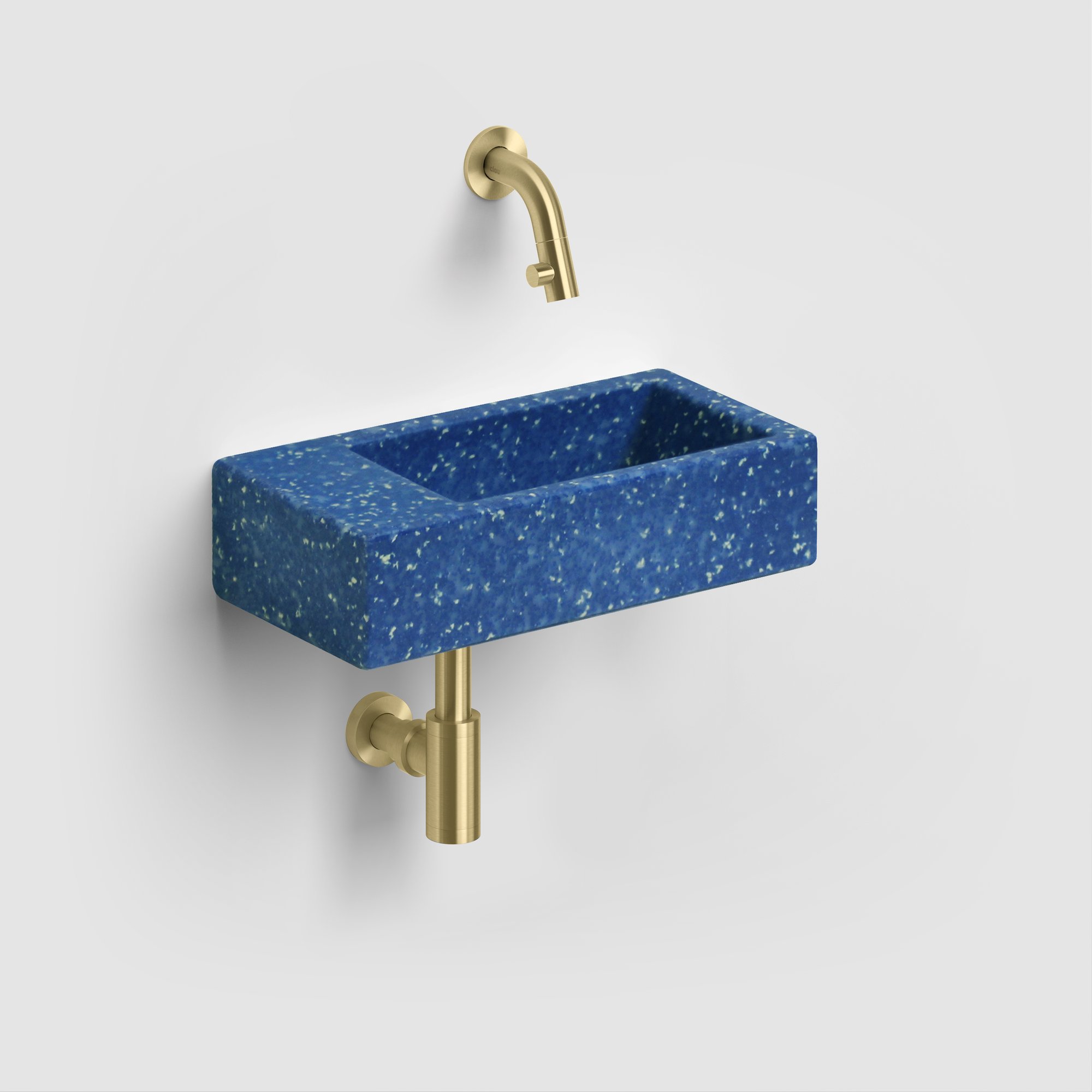 Clou Ecorazzo Flush 3 fontein 36x18cm gerecycled plastic - links - middernacht marine PE - CL/03.82033 - Afbeelding 2