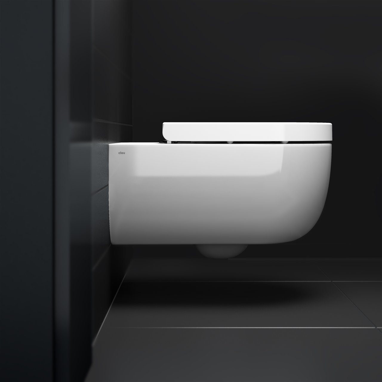 Clou Hammock hangtoilet 56cm Rimless glans wit met zitting - CL/04.01060 - Afbeelding 3