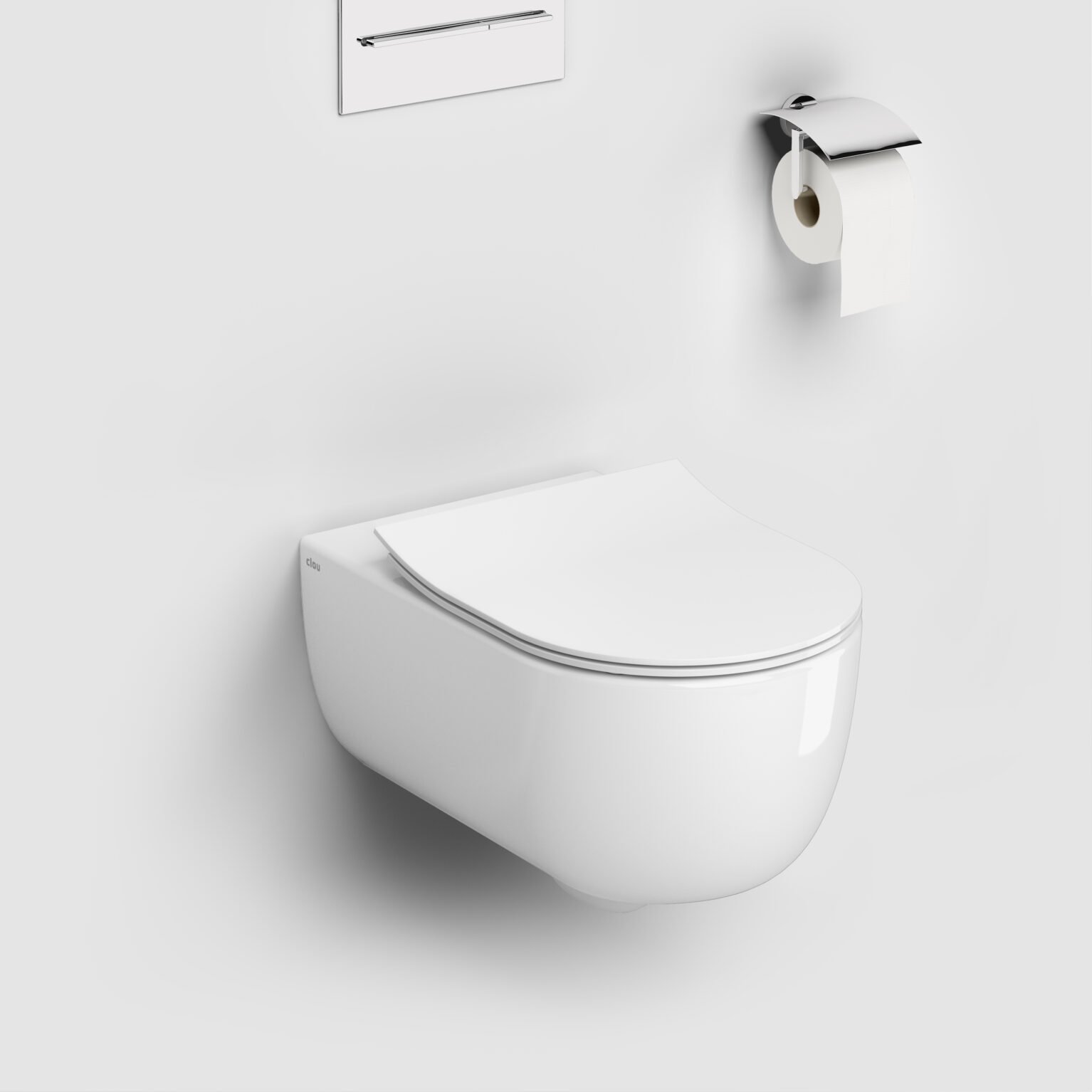 Clou Hammock hangtoilet 56cm Rimless met dunne zitting glans wit - CL/04.01061 - Afbeelding 3