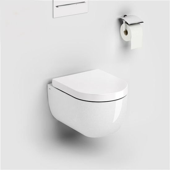 Clou Hammock hangtoilet 49cm Rimless glans wit met zitting - CL/04.01180 - Afbeelding 2