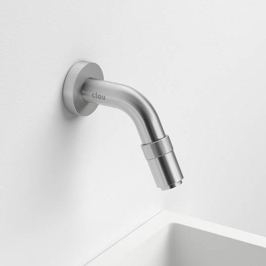 Clou Freddo 11 wandfonteinkraan 9cm - RVS geborsteld - CL/06.03015.41.S - Afbeelding 2