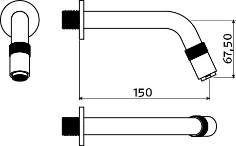 Clou Freddo 11 wandfonteinkraan - 15cm - RVS geborsteld - CL/06.03015.41 - Afbeelding 3
