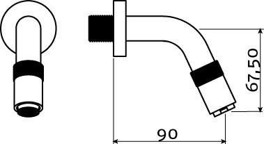 Clou Freddo 11 wandfonteinkraan - 9cm - chroom - CL/06.03015.S - Afbeelding 3