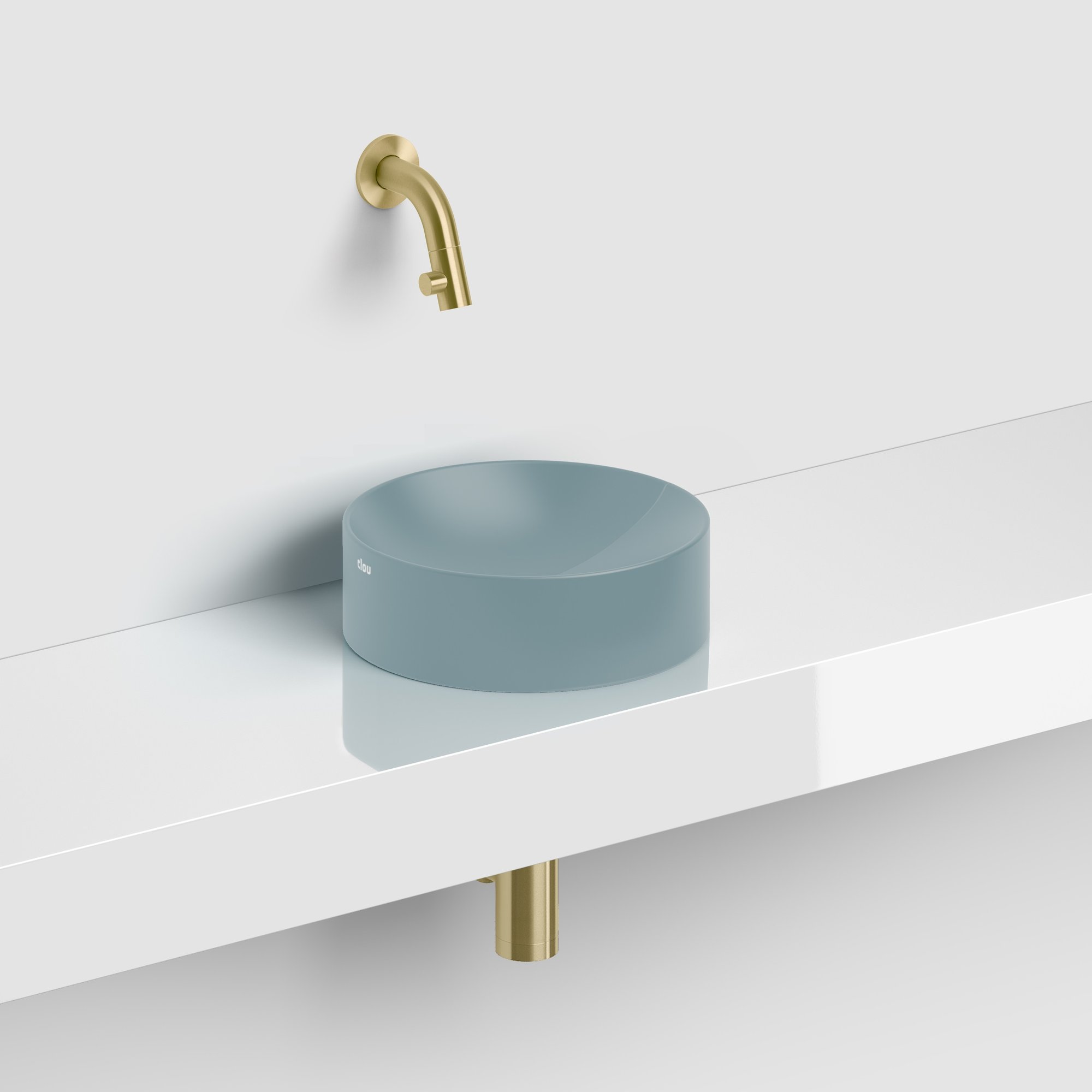Clou Kaldur wandfonteinkraan 7,4cm - geborsteld goud pvd - CL/06.05.001.82 - Afbeelding 3