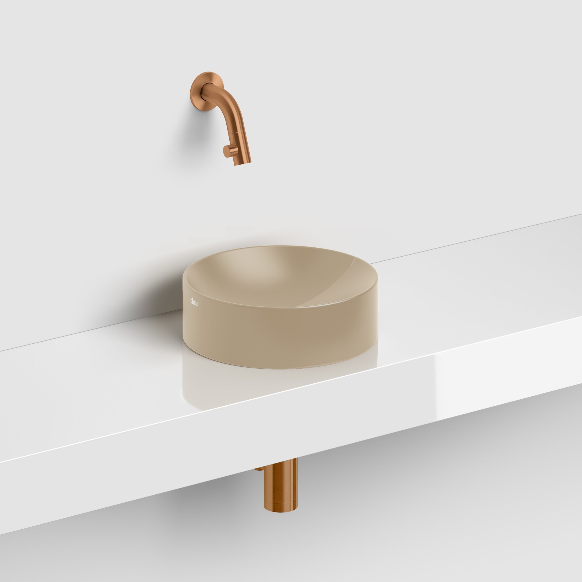 Clou Kaldur wandfonteinkraan 7,4cm - geborsteld brons pvd - CL/06.05.001.83 - Afbeelding 6
