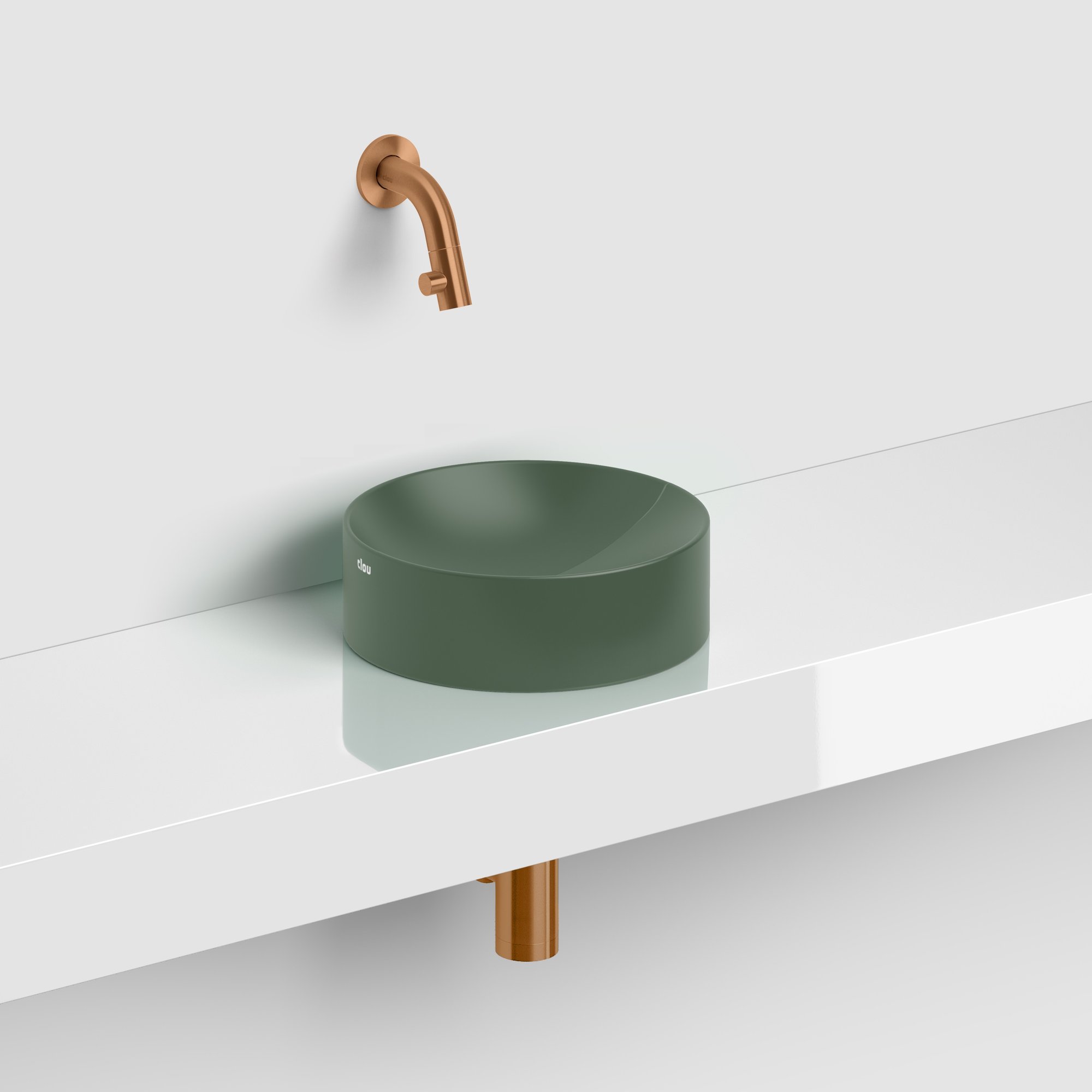 Clou Kaldur wandfonteinkraan 7,4cm - geborsteld brons pvd - CL/06.05.001.83 - Afbeelding 7