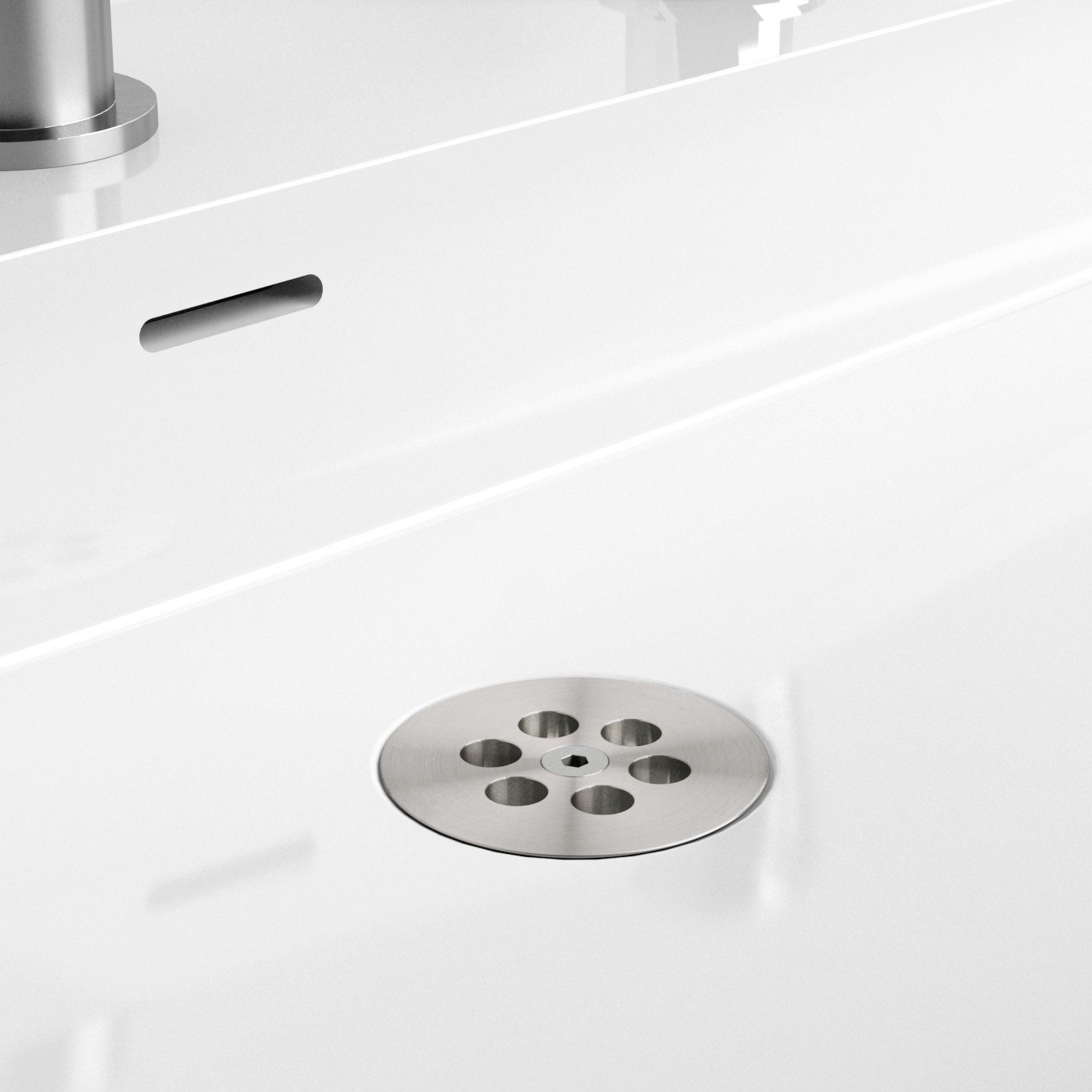 Clou Wash Me niet-afsluitbare plug voor siliconen waterstop - geborsteld RVS - CL/06.51010.41 - Afbeelding 3