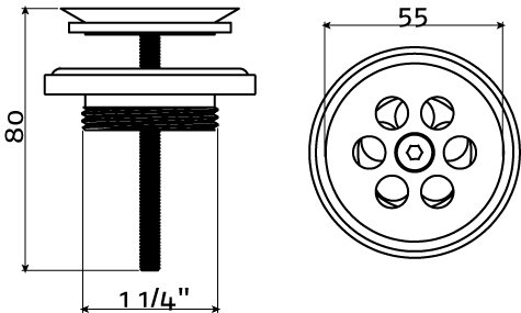 Clou Wash Me niet-afsluitbare plug voor siliconen waterstop - geborsteld RVS - CL/06.51010.41 - Afbeelding 4