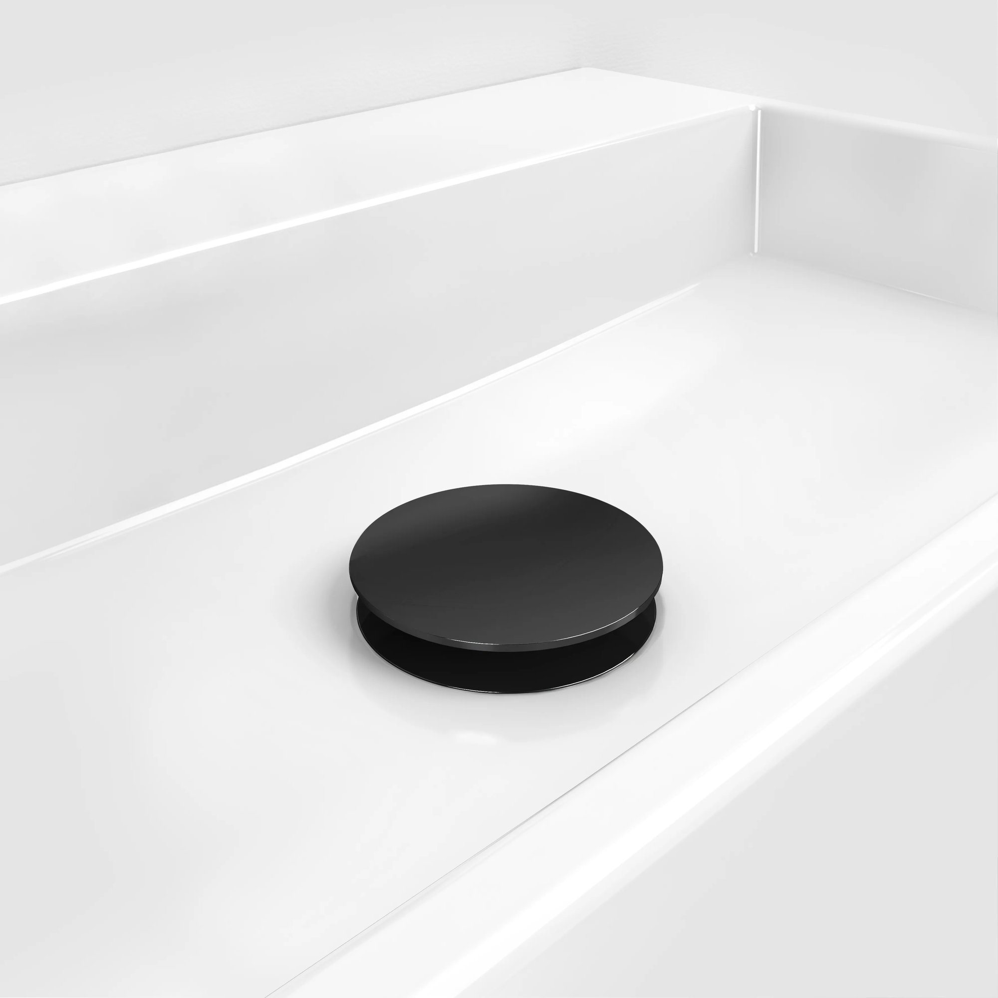 Clou Mini Wash Me plug niet-afsluitbaar met afdekkap - mat zwart - CL/06.51022.21 - Afbeelding 2