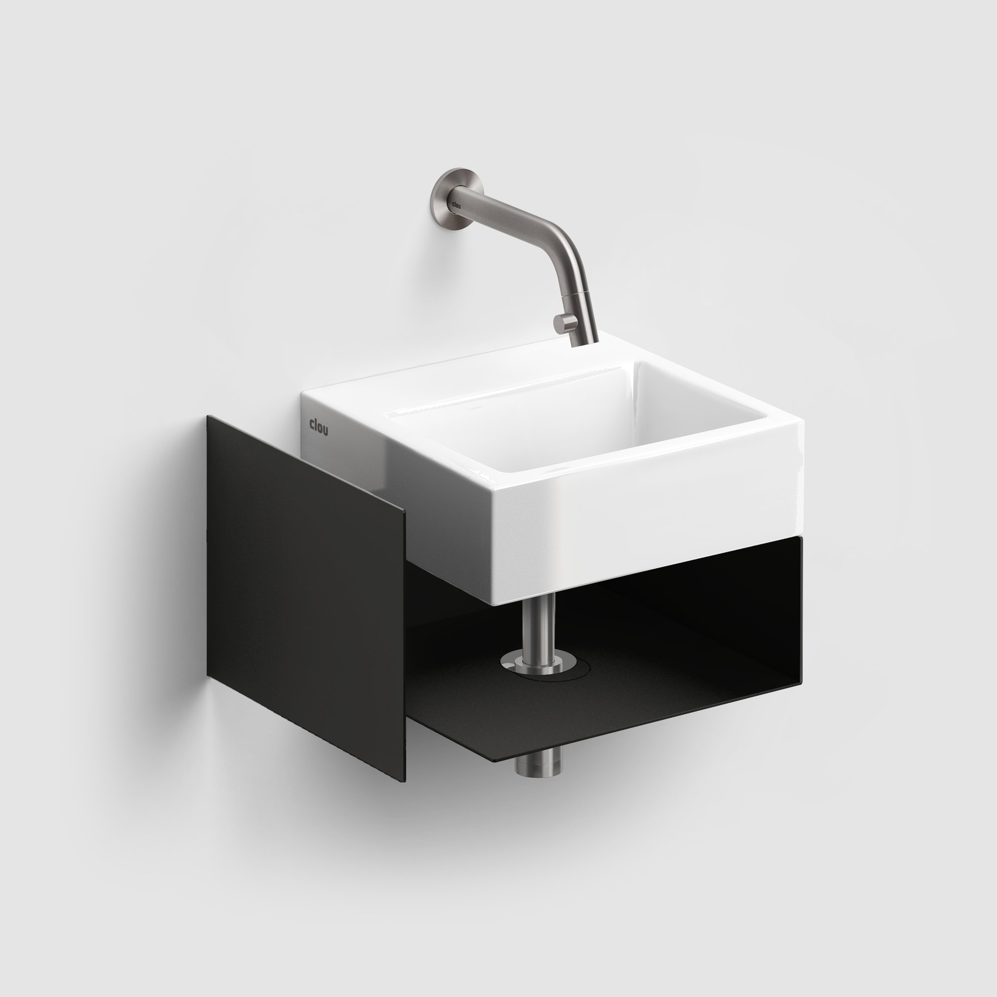 Clou Flush open kast - tbv Flush 1 en InBe 1 - zwart gepoedercoat rvs - CL/07.36.010.21 - Afbeelding 2