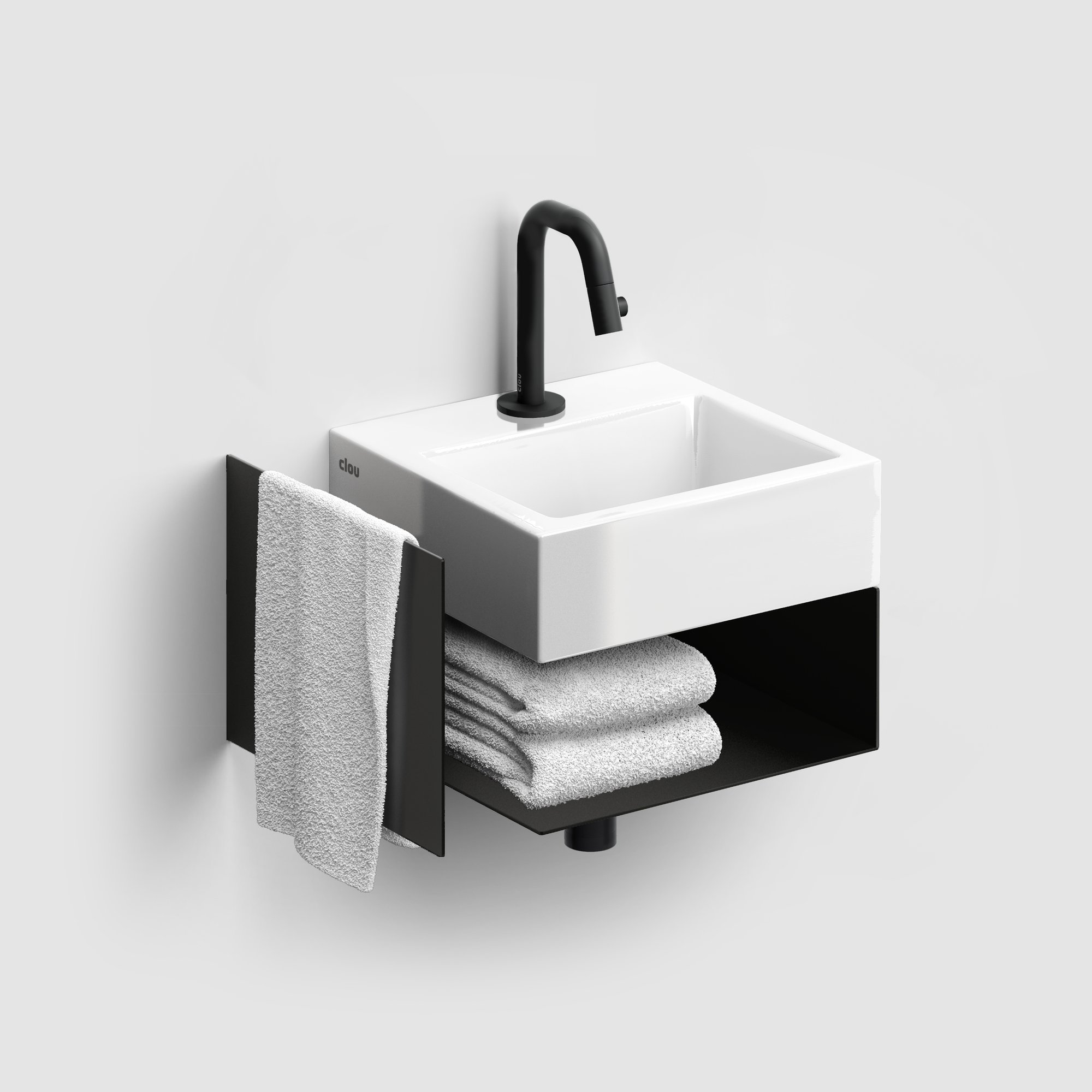 Clou Flush open kast - tbv Flush 1 en InBe 1 - zwart gepoedercoat rvs - CL/07.36.010.21 - Afbeelding 3
