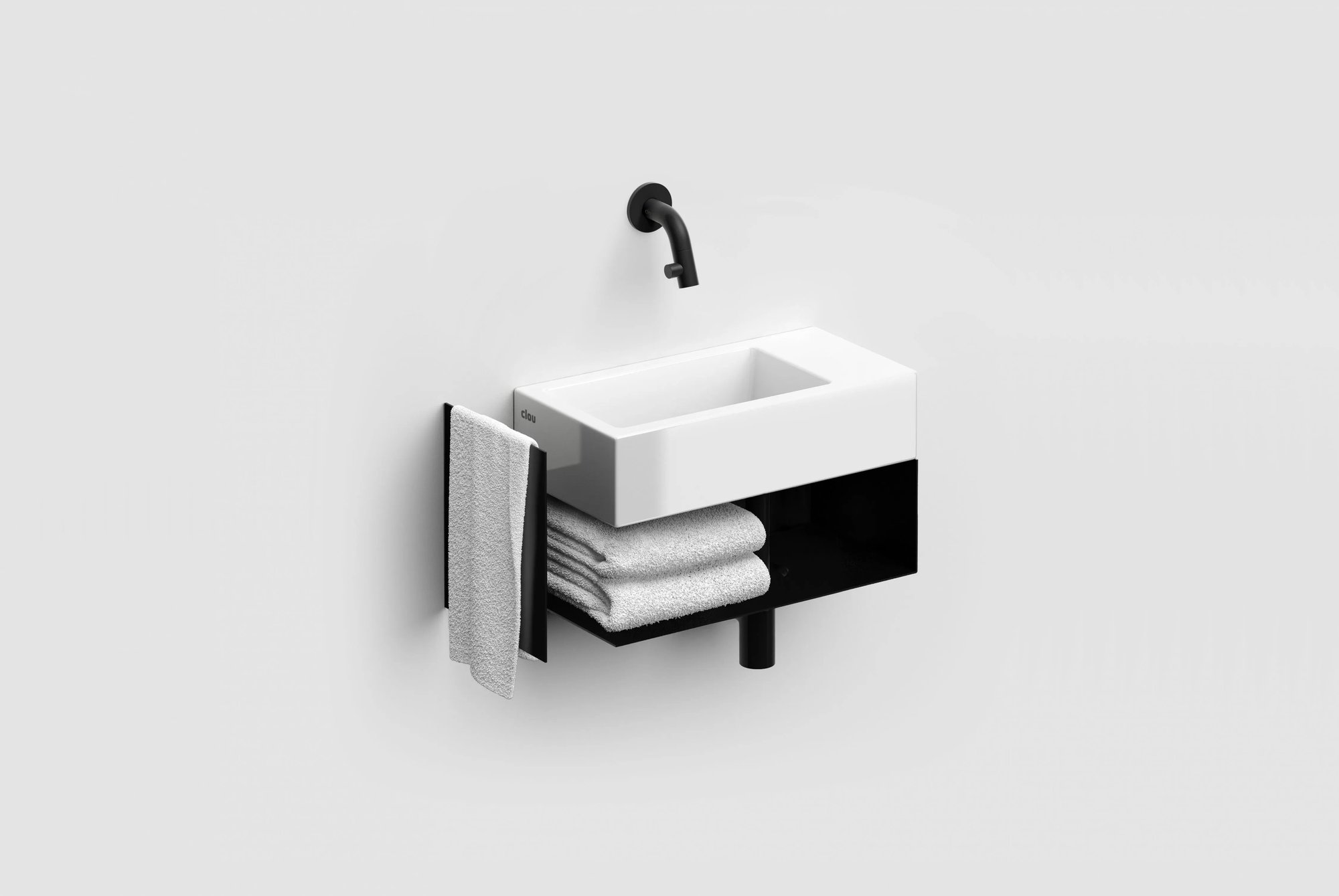 Clou Flush open kast - tbv Flush 3 rechts - zwart gepoedercoat rvs - CL/07.36.030.21 - Afbeelding 3