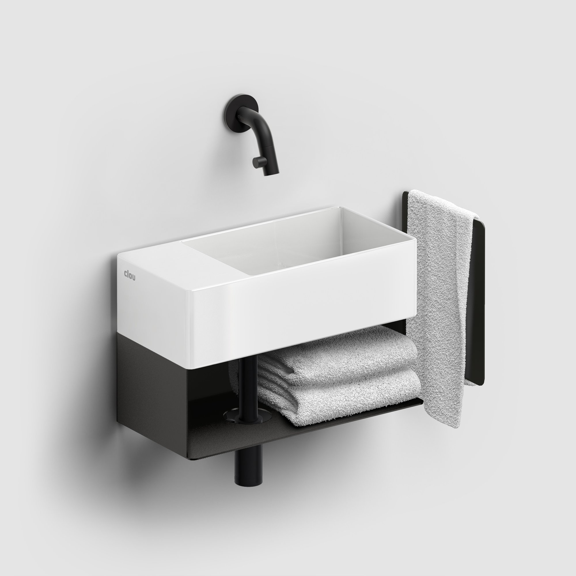 Clou Flush open kast - tbv New Flush 3 links - zwart gepoedercoat rvs - CL/07.36.432.21 - Afbeelding 2