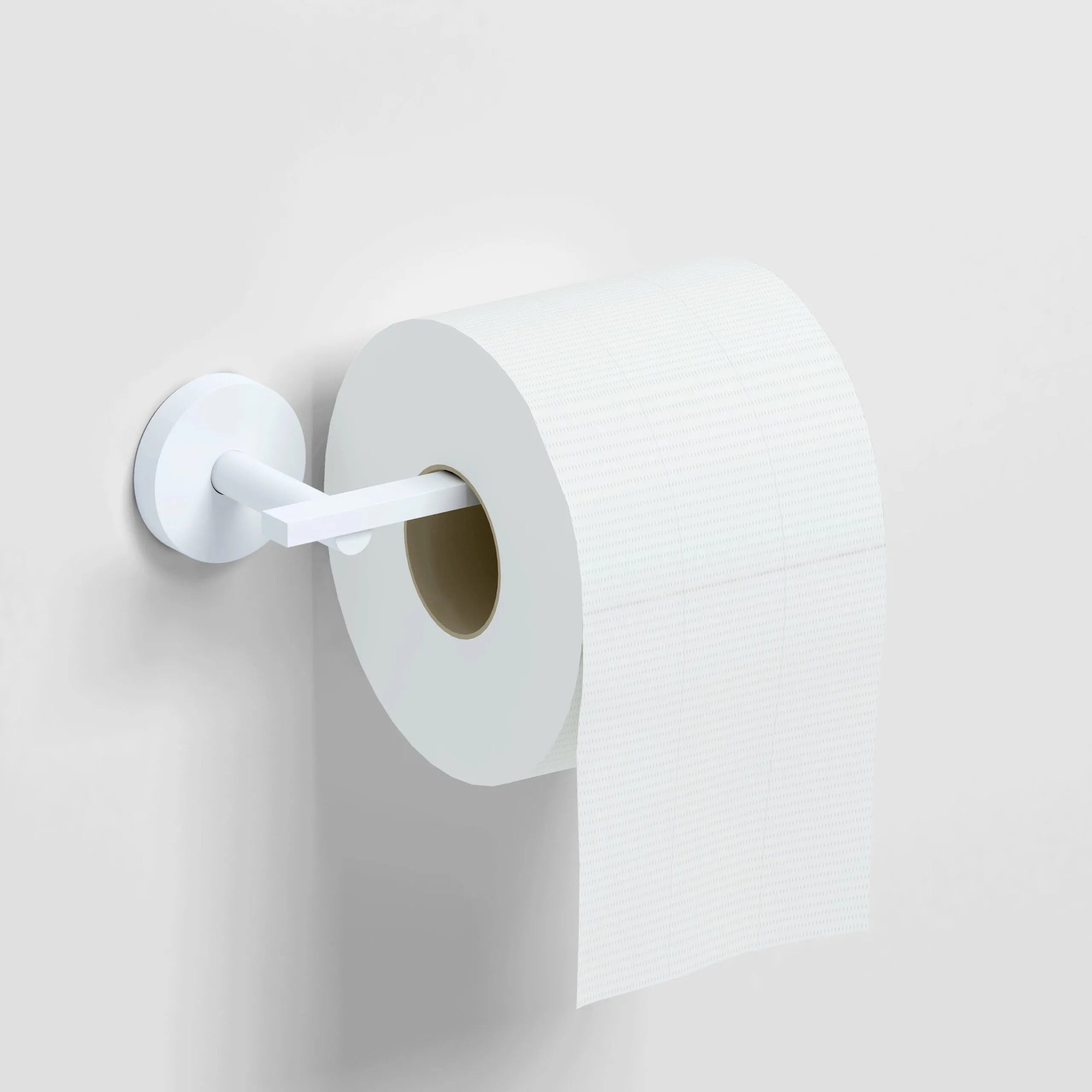 Clou Flat toiletrolhouder zonder klep 7,2cm - mat wit - CL/09.02030.20 - Afbeelding 2