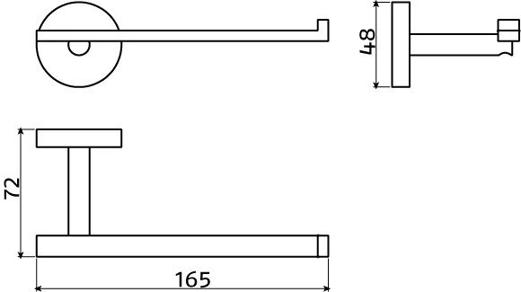 Clou Flat toiletrolhouder zonder klep 7,2cm - mat wit - CL/09.02030.20 - Afbeelding 7