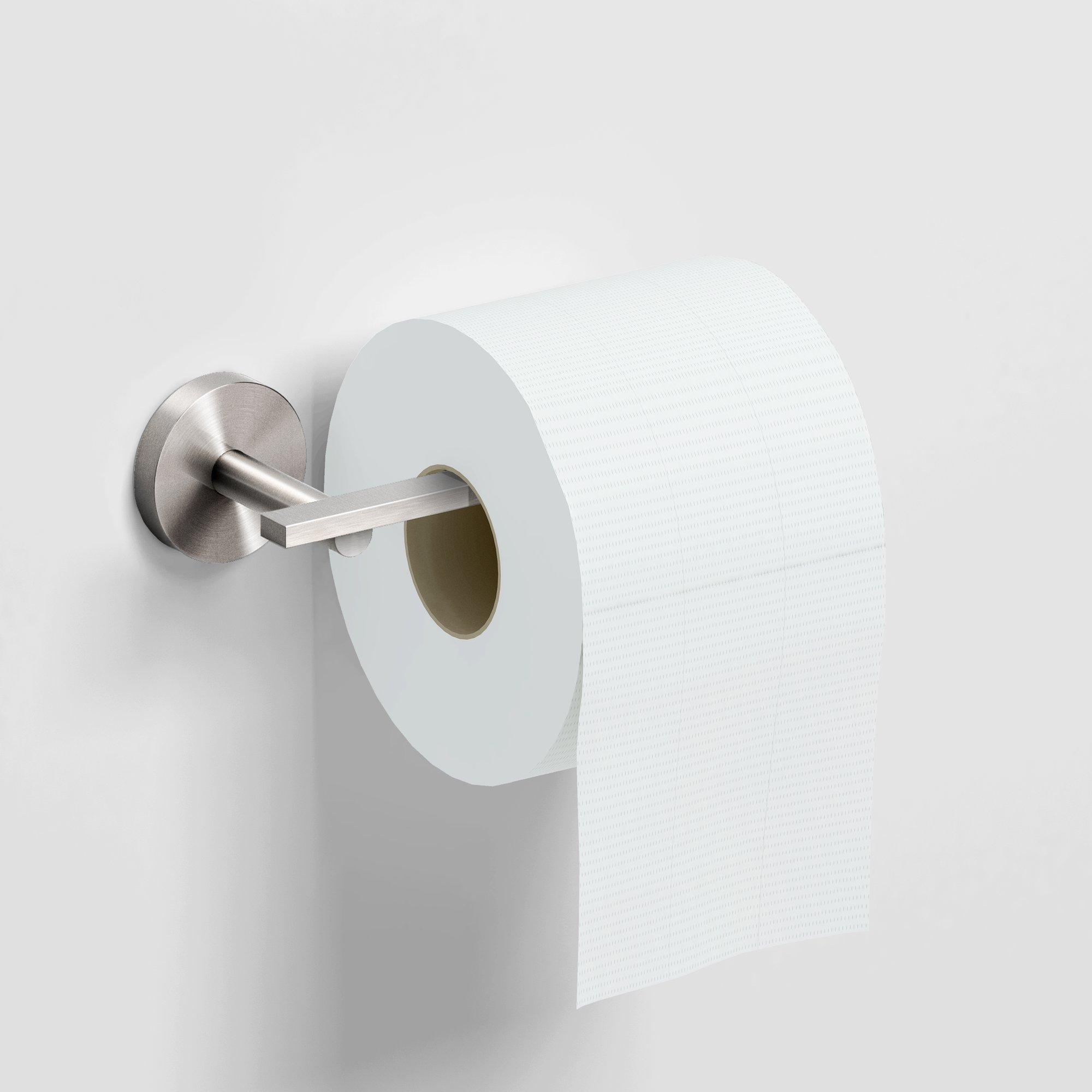 Clou Flat toiletrolhouder zonder klep 7,2cm - geborsteld rvs - CL/09.02030.41 - Afbeelding 2