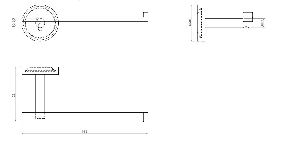 Clou Flat toiletrolhouder zonder klep 7,2cm - geborsteld rvs - CL/09.02030.41 - Afbeelding 3