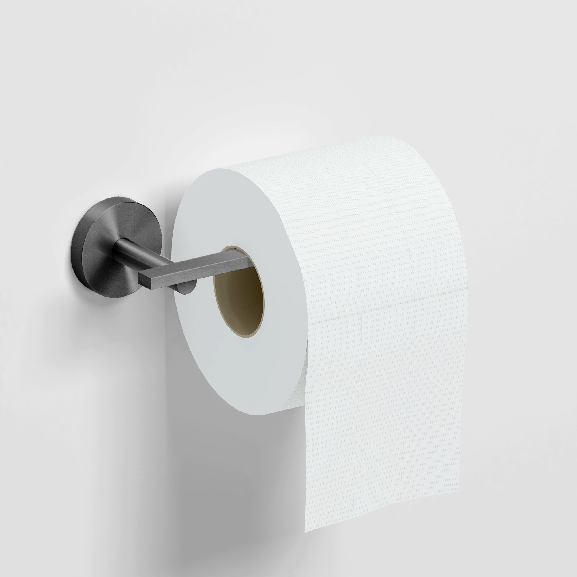 Clou Flat toiletrolhouder zonder klep 7,2cm - geborsteld gunmetal pvd - CL/09.02030.84 - Afbeelding 3