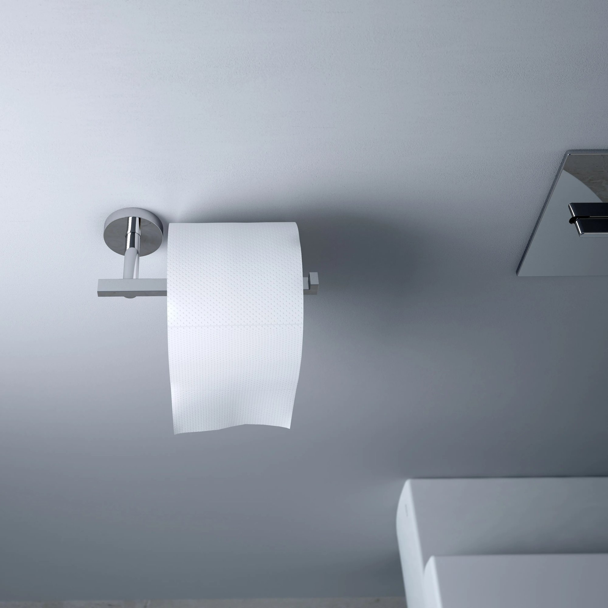 Clou Flat toiletrolhouder zonder klep 7,2cm - chroom - CL/09.02030 - Afbeelding 2