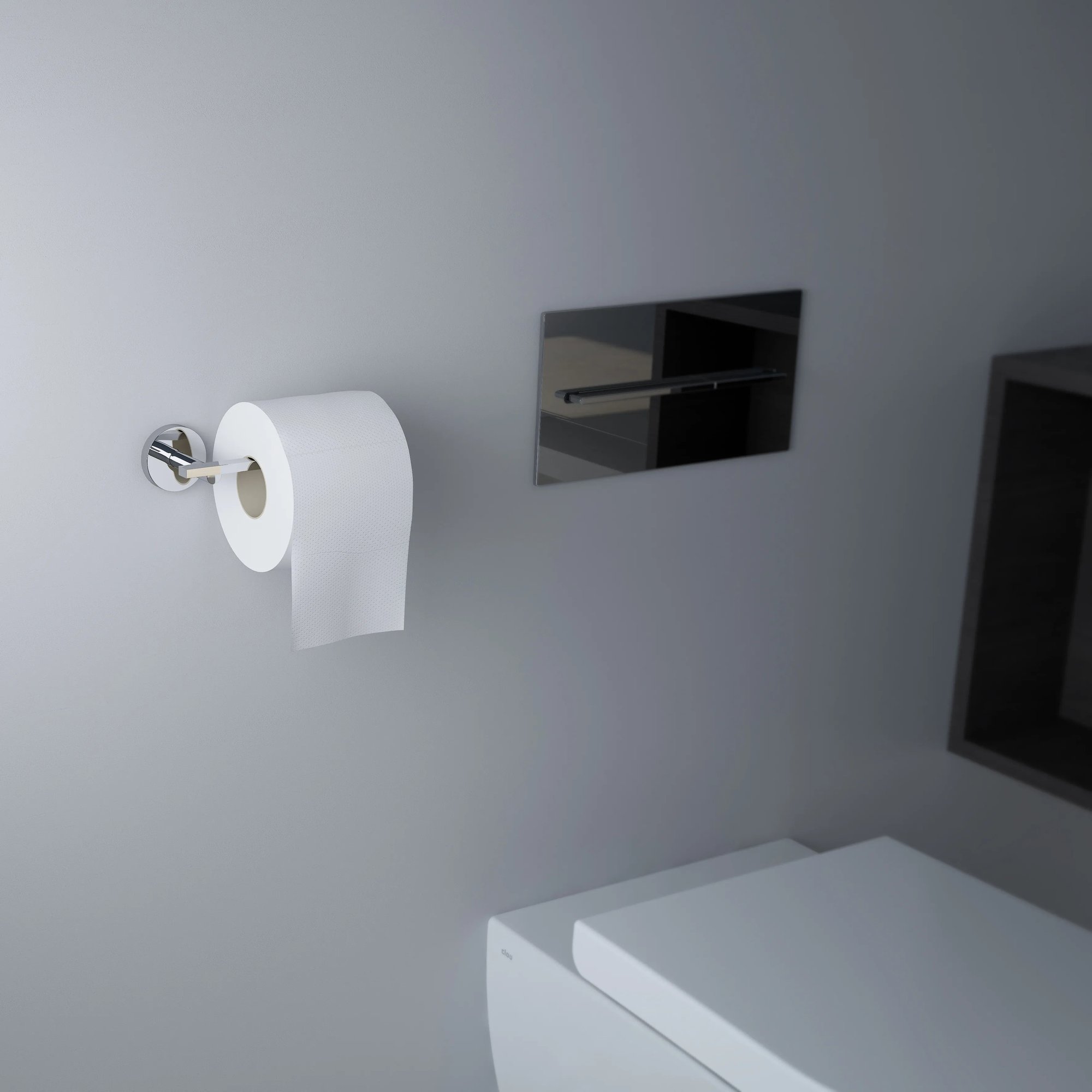 Clou Flat toiletrolhouder zonder klep 7,2cm - chroom - CL/09.02030 - Afbeelding 4