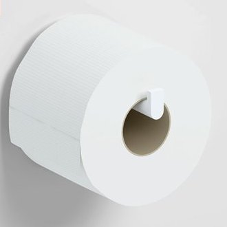 Clou Flat toiletrolhouder zonder klep diepte 12,1 cm mat wit - CL/09.02031.20 - Afbeelding 2