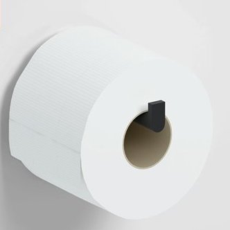 Clou Flat toiletrolhouder zonder klep diepte 12,1 cm mat zwart - CL/09.02031.21 - Afbeelding 2