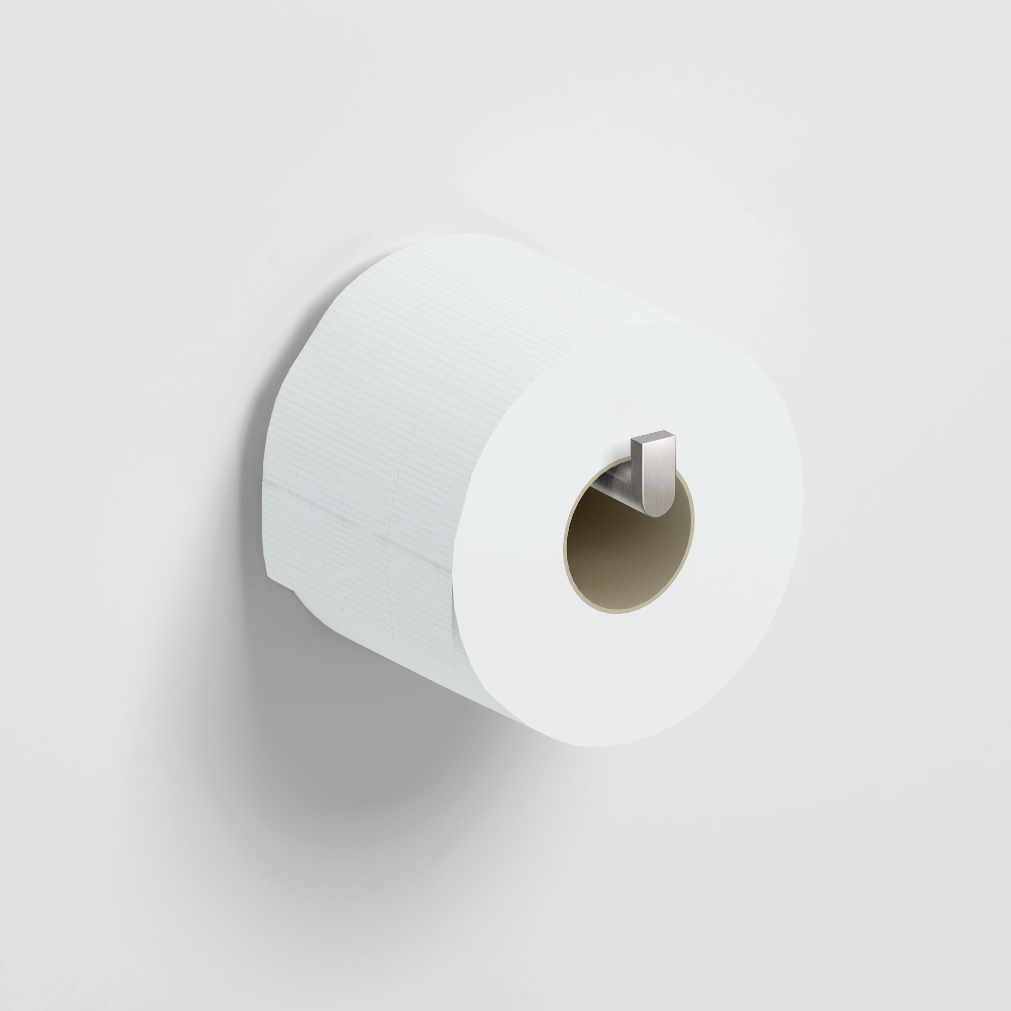 Clou Flat toiletrolhouder zonder klep diepte 12,1 cm geborsteld rvs - CL/09.02031.41 - Afbeelding 2