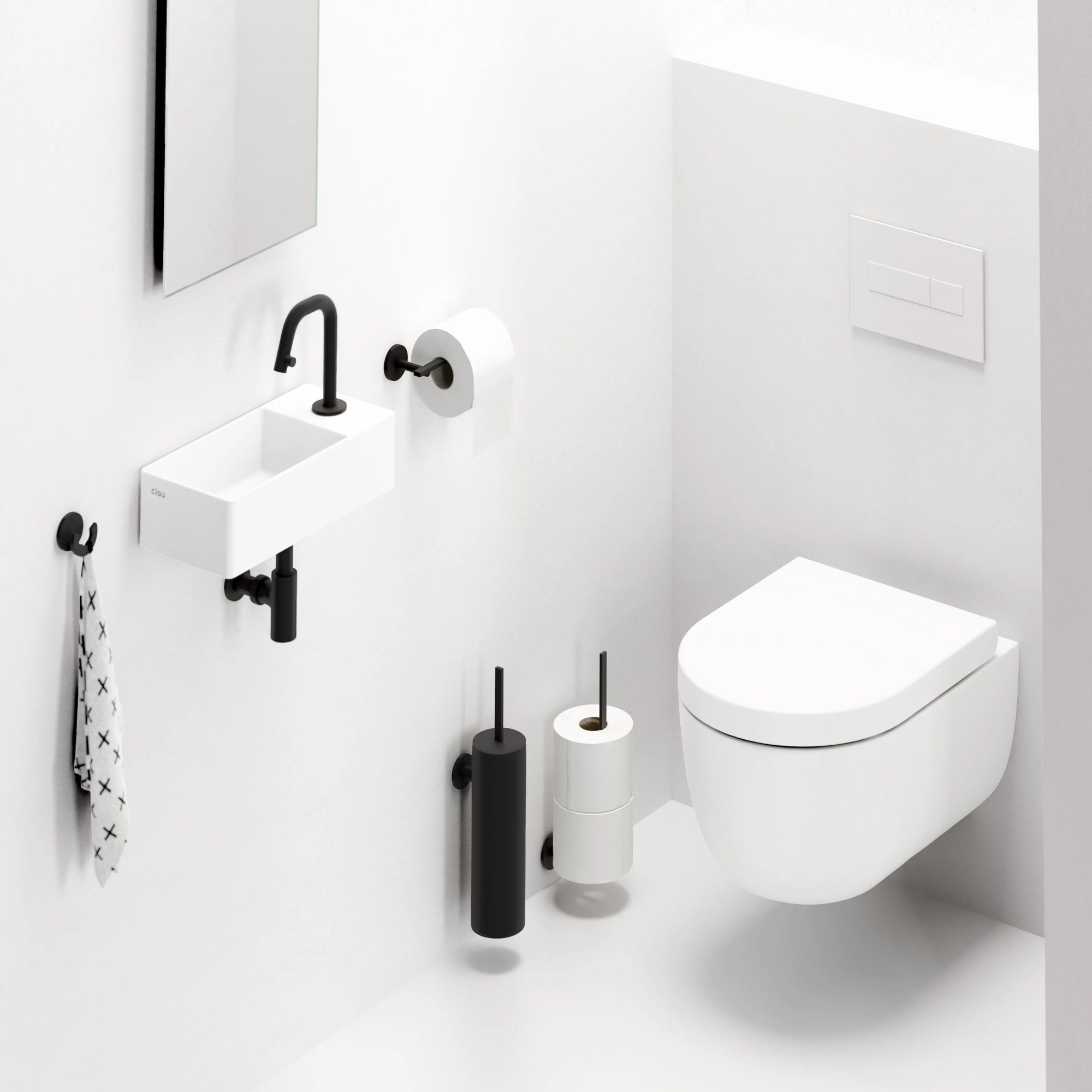 Clou Flat reserverolhouder - mat zwart - CL/09.02035.21 - Afbeelding 2