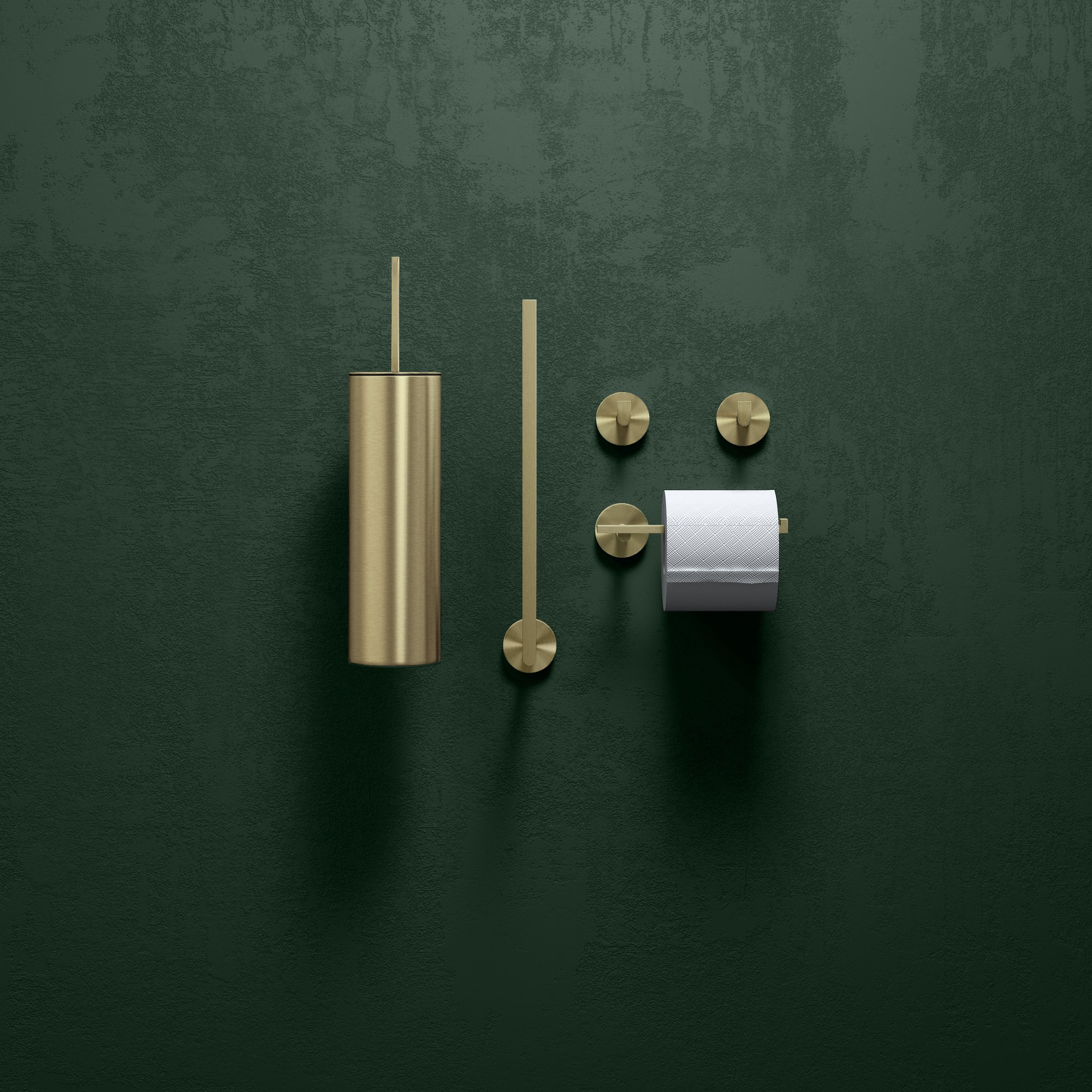 Clou Flat reserverolhouder - geborsteld goud pvd - CL/09.02035.82 - Afbeelding 2