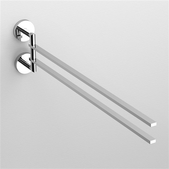 Clou Flat handdoekrek zwenkbaar chroom - CL/09.02055 - Afbeelding 2