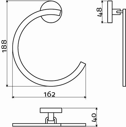 Clou Flat handdoekring - CL/09.02056 - Afbeelding 3