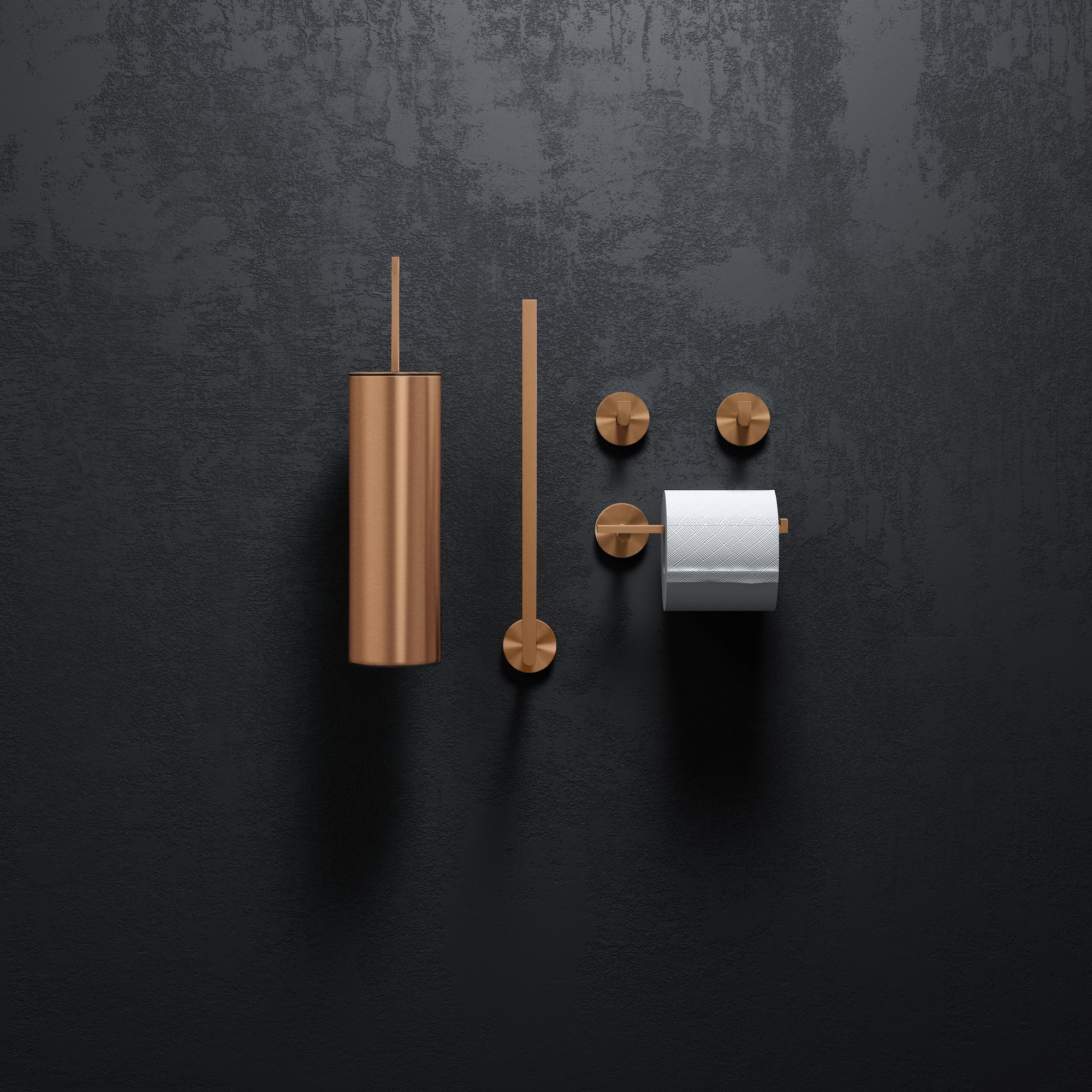 Clou Flat kledinghaken set van 2 - geborsteld brons pvd - CL/09.02064.83 - Afbeelding 3