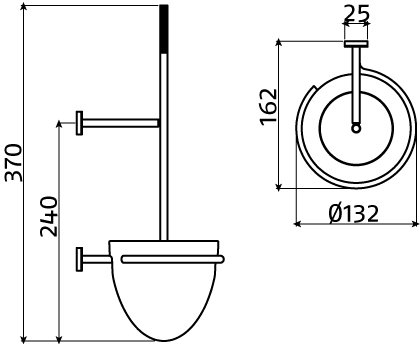 Clou Slim toiletborstelgarnituur wand RVS geborsteld - CL/09.03042.41 - Afbeelding 6