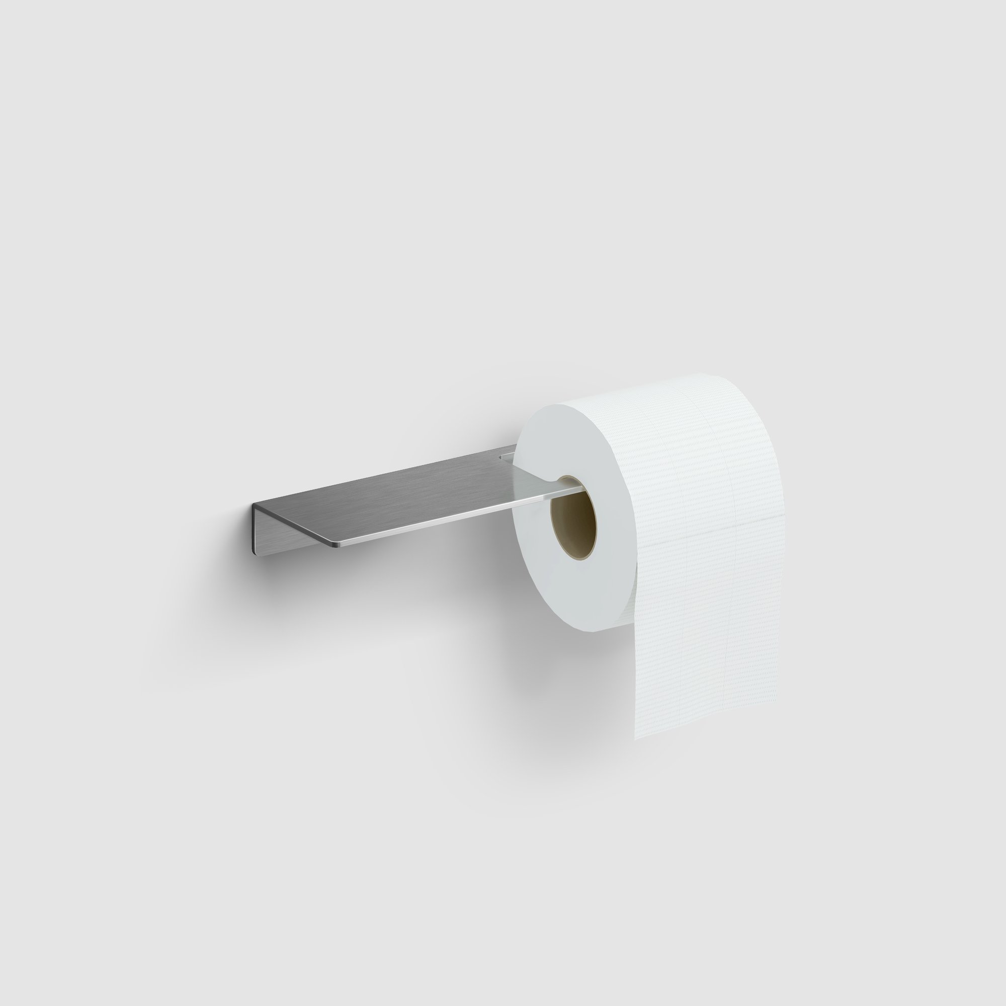 Clou Fold toiletrolhouder met planchet - 28cm - Geborsteld RVS - CL/09.04028.41 - Afbeelding 2