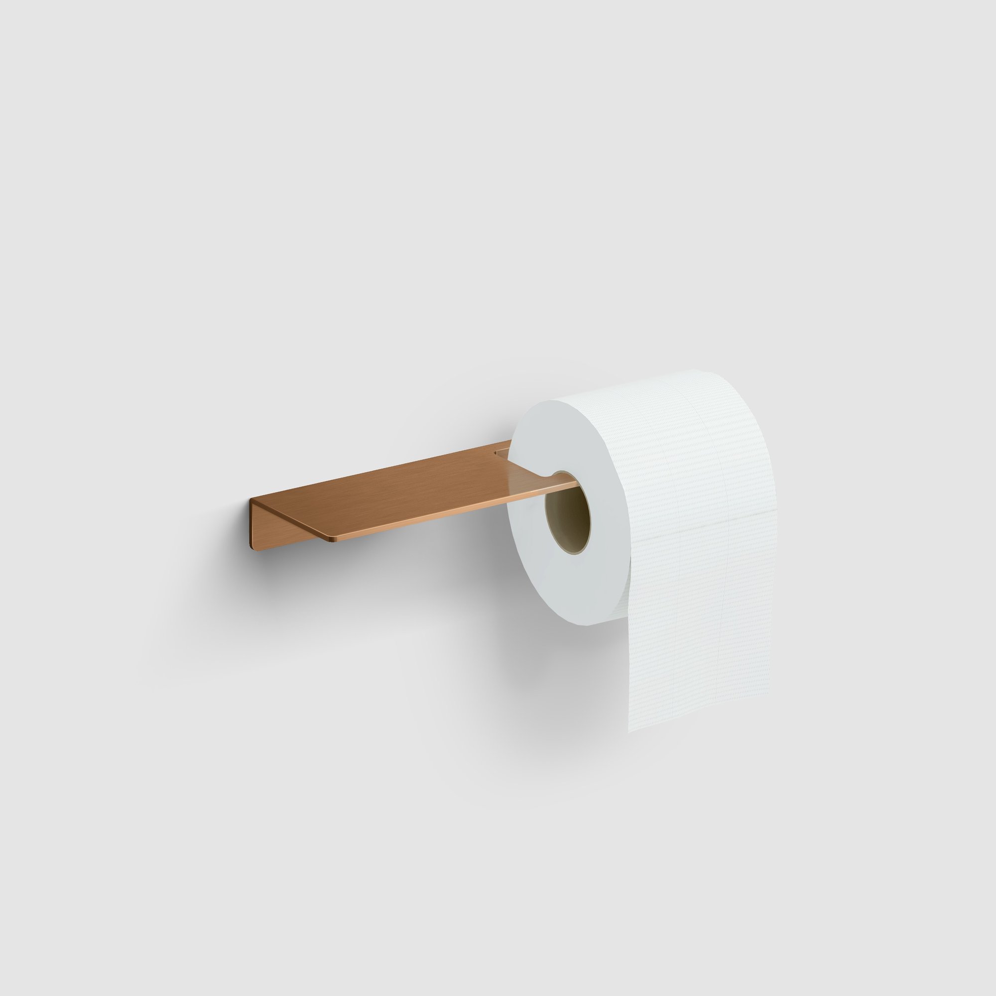 Clou Fold toiletrolhouder met planchet - 28cm - geborsteld brons pvd - CL/09.04028.83 - Afbeelding 2