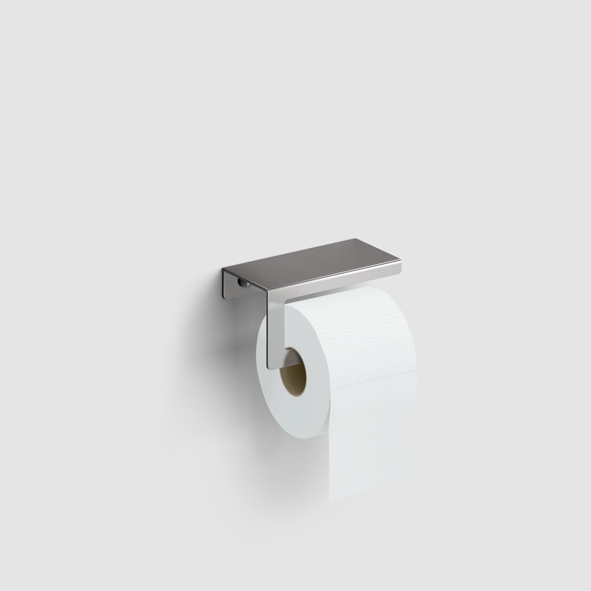 Clou Fold toiletrolhouder met planchet - RVS geborsteld - CL/09.04029.41 - Afbeelding 2