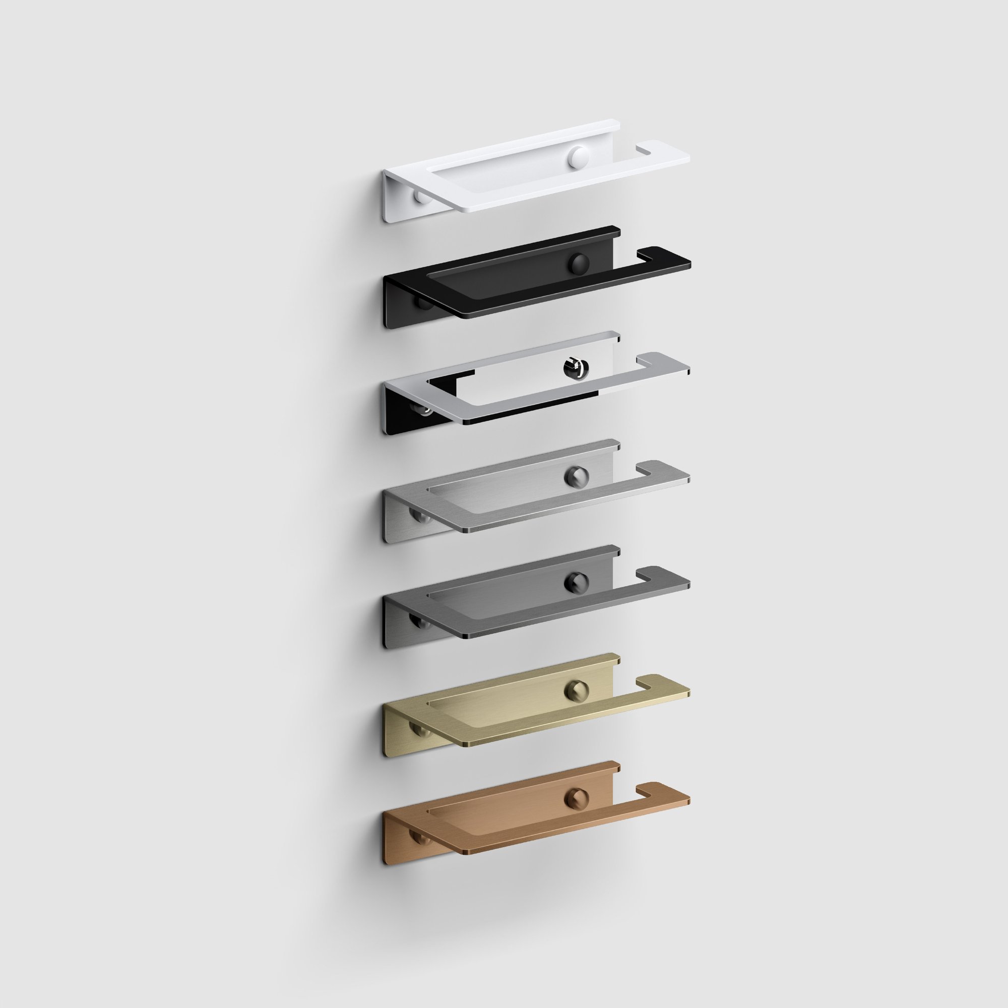 Clou Fold toiletrolhouder wandmontage - chroom - CL/09.04030.29 - Afbeelding 3