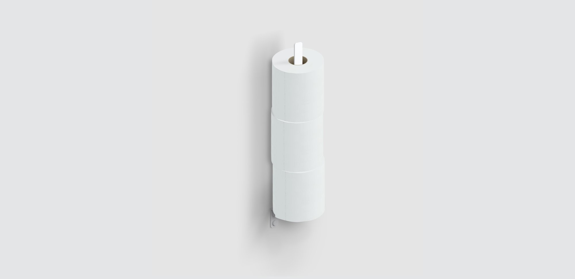 Clou Fold reserverolhouder 3 rollen - Mat wit - CL/09.04035.20 - Afbeelding 3