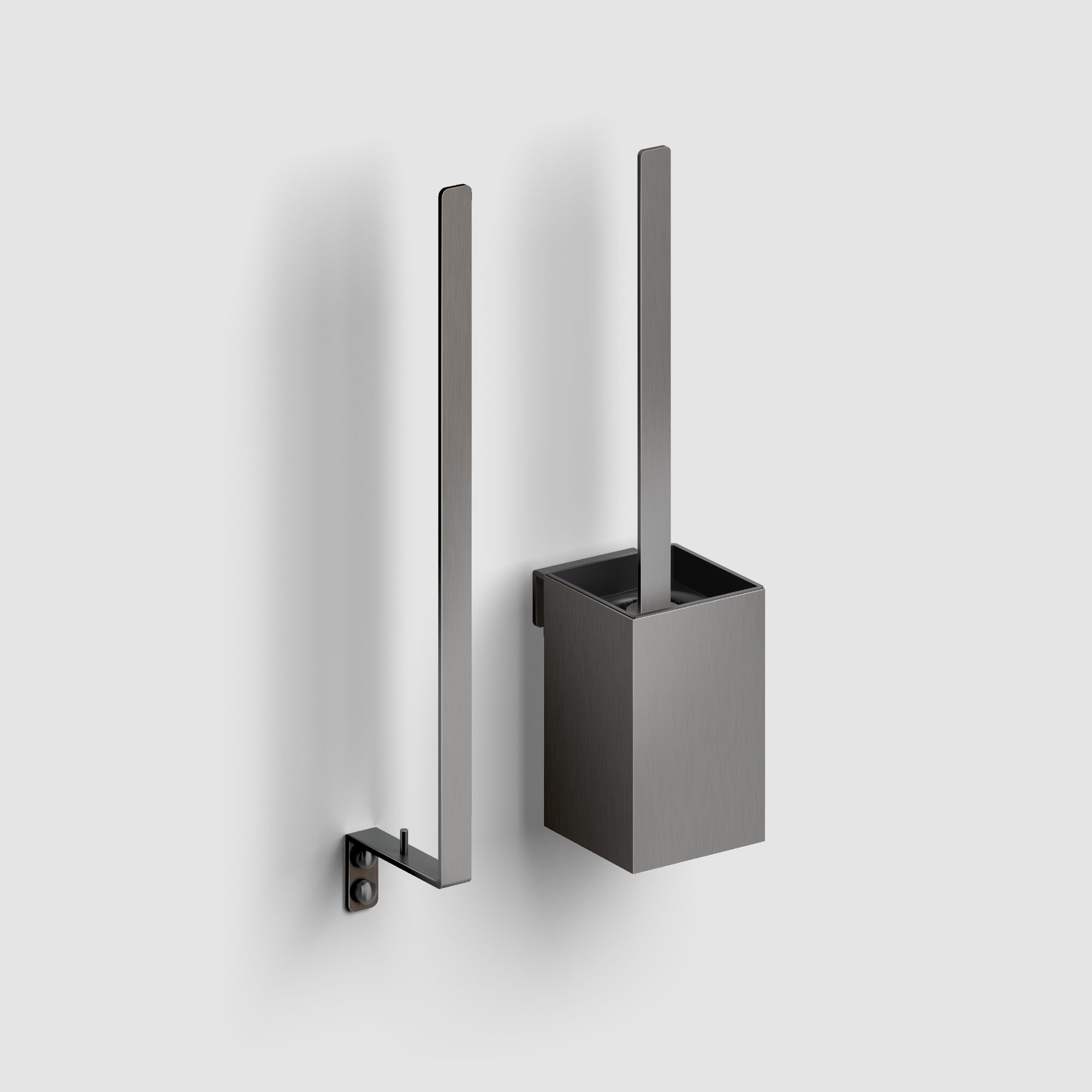 Clou Fold reserverolhouder 3 rollen - geborsteld gunmetal PVD - CL/09.04035.84 - Afbeelding 3