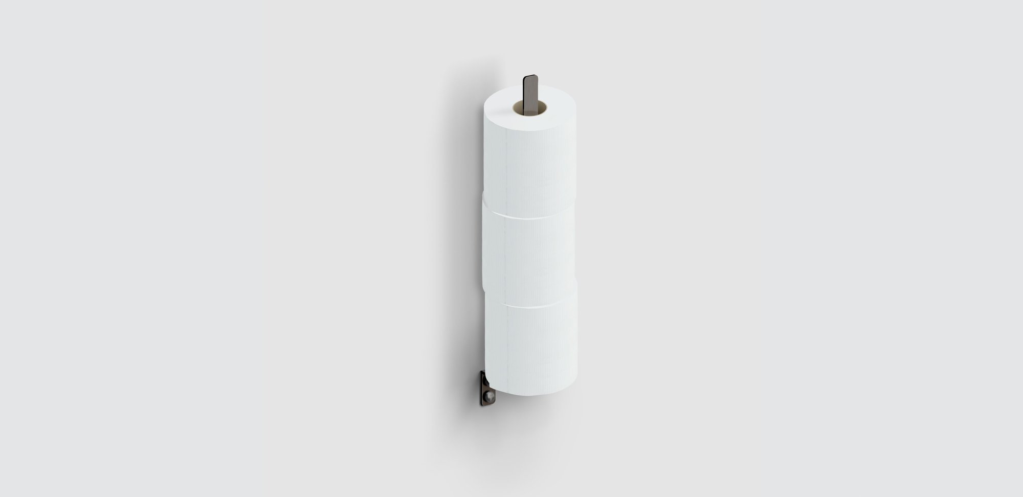Clou Fold reserverolhouder 3 rollen - geborsteld gunmetal PVD - CL/09.04035.84 - Afbeelding 4