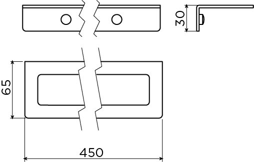 Clou Fold handdoekrek 45cm - RVS Geborsteld - CL/09.04051.41 - Afbeelding 3
