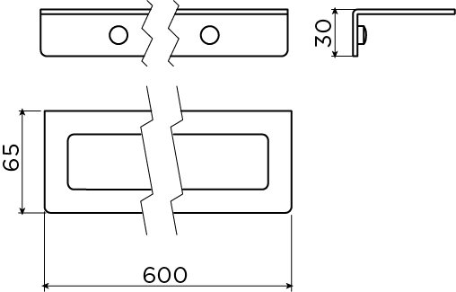 Clou Fold handdoekrek 60cm - geborsteld brons pvd - CL/09.04057.83 - Afbeelding 3