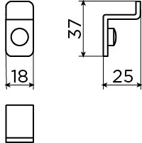 Clou Fold enkele kledinghaak - Mat wit - CL/09.04063.20 - Afbeelding 3